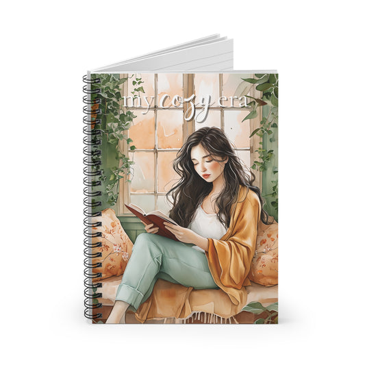 Cozy Reading Spiral Notebook - Ruled Line for Book Lovers